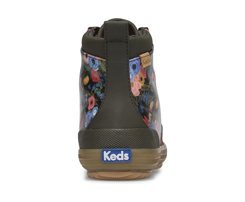 Keds Sneaker Damen Grün - Rifle Paper Co. Scout Water-Resistant Boot Garden Party - HAF-659120